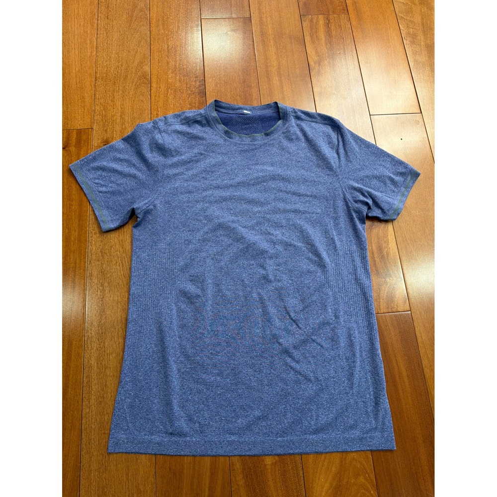 Lululemon Metal Vent Tech Shirt Mens Blue Heathered Short Sleeve XL